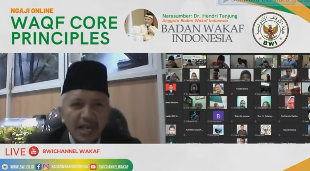 Ngaji Online Waqf Core Principles Bersama Dr. Hendri Tanjung