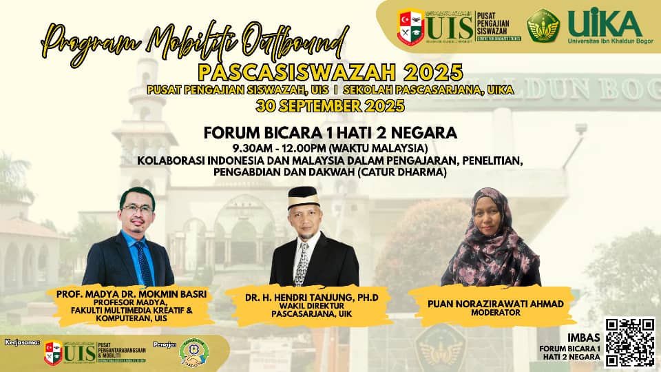 Wakil Direktur Pascasarjana UIKA, Dr. Hendri Tanjung, Perkuat Kolaborasi Indonesia-Malaysia dalam Catur Dharma