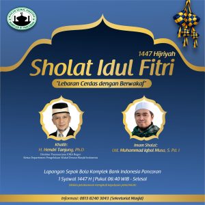H. Hendri Tanjung, Ph.D Jadi Khatib Sholat Idul Fitri 1447 H di Komplek BI Pancoran: Usung Tema “Lebaran Cerdas dengan Berwakaf”