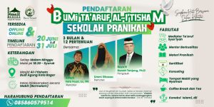 Buya Hendri Tanjung, sebagai Ketua Yayasan Al-I’tisham, pembukaan Program Sekolah Pranikah Bumi Ta’aruf Al-I’tisham Perdana